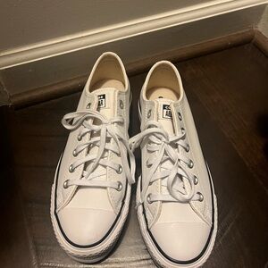 Converse All Star Platform White Sneakers
